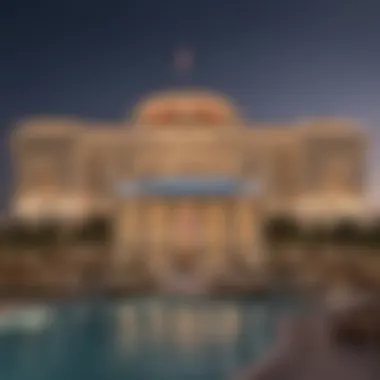 Exterior view of Caesars Palace Dubai Casino showcasing its architectural brilliance