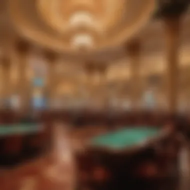 Luxurious gaming area inside Caesars Palace Dubai Casino, highlighting gaming tables and ambiance