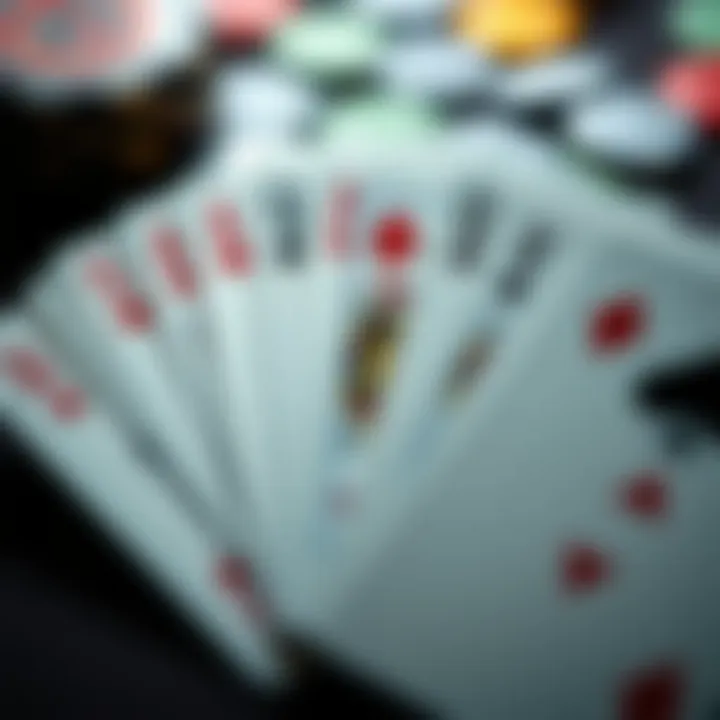 A detailed view of a classic deck of cards showcasing the suits and ranks.