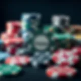 An array of Claytec poker chips showcasing various designs and colors