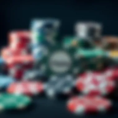 An array of Claytec poker chips showcasing various designs and colors