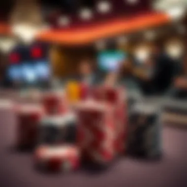 A well-organized poker table featuring Claytec chips in action during a game