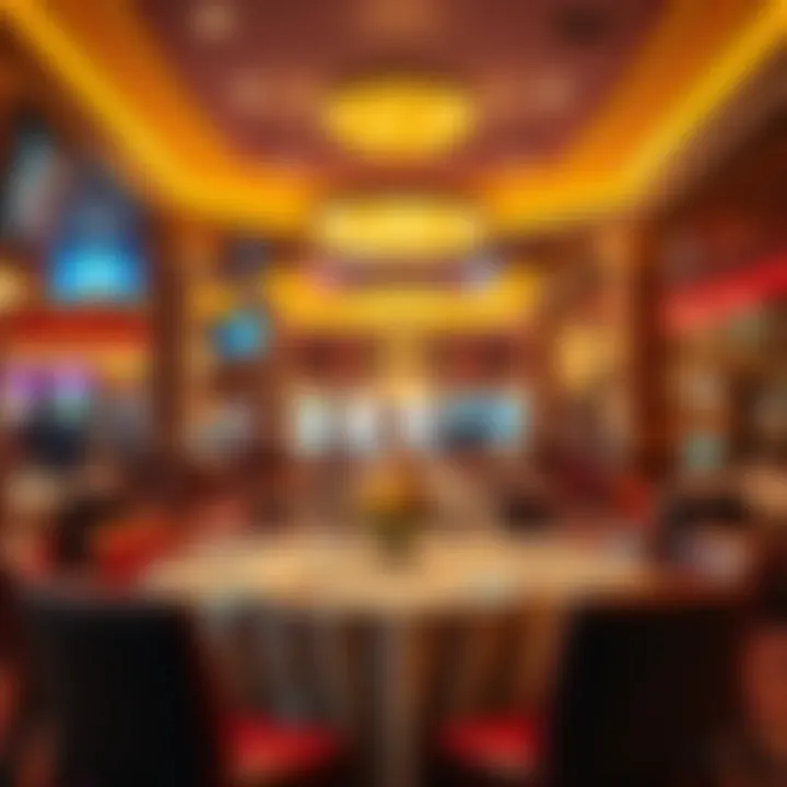 Luxurious dining setting within the casino offering a gourmet experience