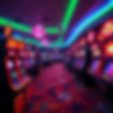 Interior shot of the gaming floor filled with vibrant slot machines