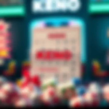 Diagram showing keno game mechanics