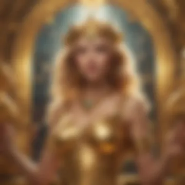Conceptual artwork of Golden Goddess slot game
