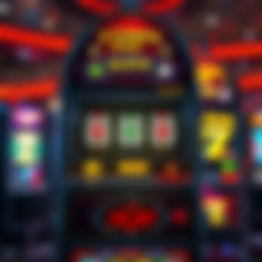 Illustration showcasing the intricate design of a 5 times pay slot machine.