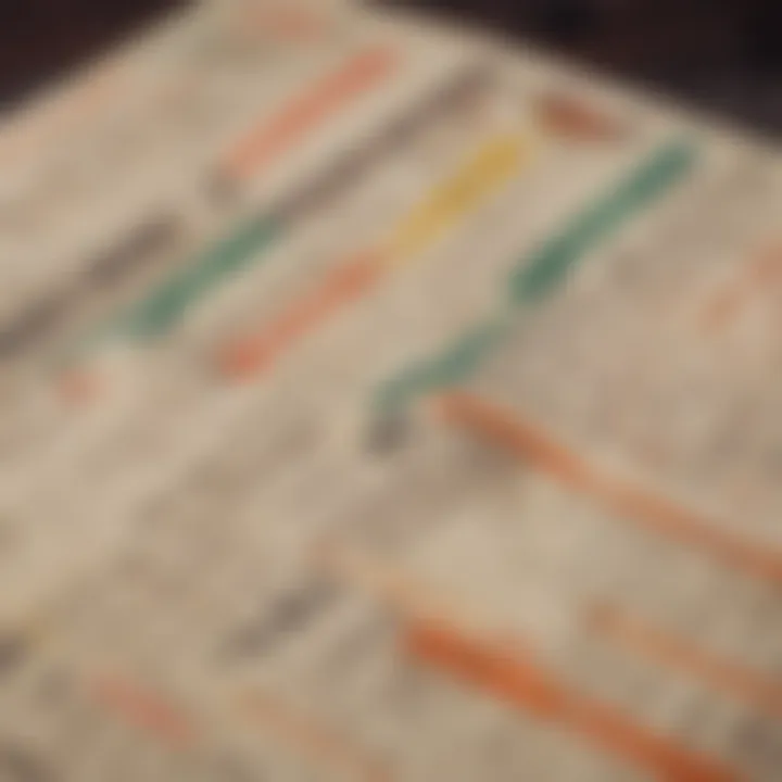 Close-up of a betting slip with various sporting events listed