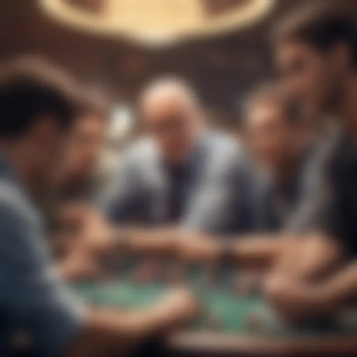 A group of individuals engaged in a discussion about betting strategies