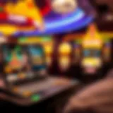 Vibrant online casino interface showcasing games