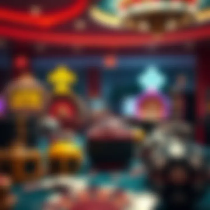 An array of popular casino game icons