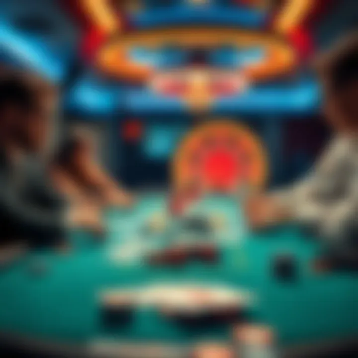 Strategic gameplay in action at a poker table