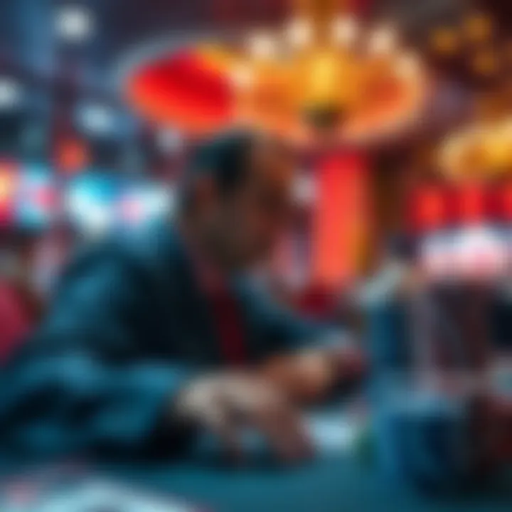 Abstract depiction of resilience and strategy in gambling