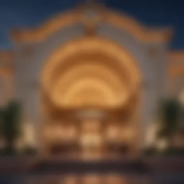 Exterior photograph featuring the grand entrance of the casino with its impressive architecture.