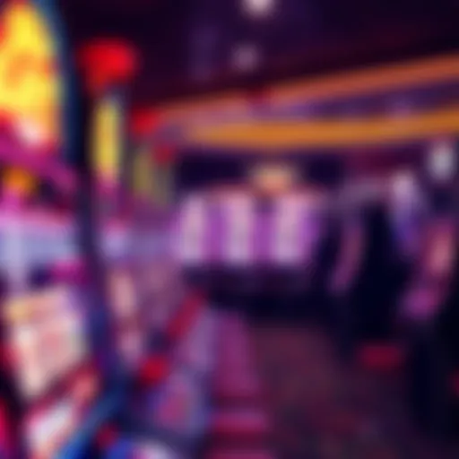 Brightly lit slot machines in a Las Vegas casino