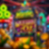 Vivid illustration of the Wizard of Oz slot machine with vibrant characters