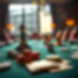 Historical roots of Texas Hold'em poker showcasing vintage cards and a classic table setup.