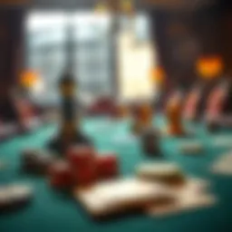 Historical roots of Texas Hold'em poker showcasing vintage cards and a classic table setup.