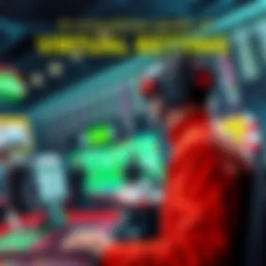 Graphic depicting the technology behind virtual betting