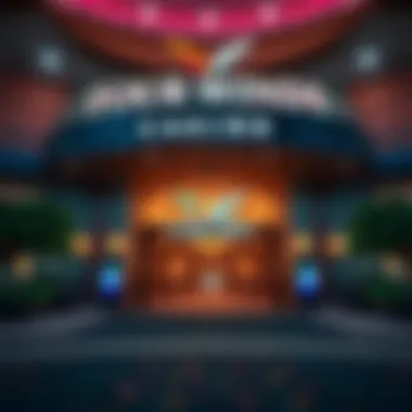 Welcoming entrance to Four Winds Casino