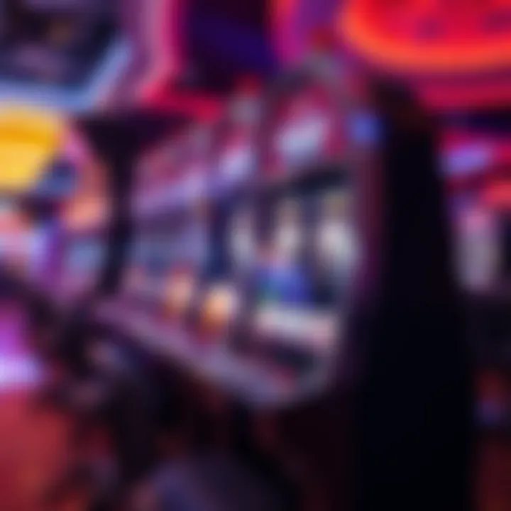 A futuristic concept of midway slot machines in a casino setting