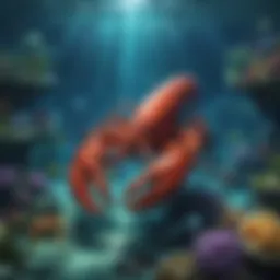 A vibrant representation of the Larry Lobster Free Slots theme featuring underwater elements.