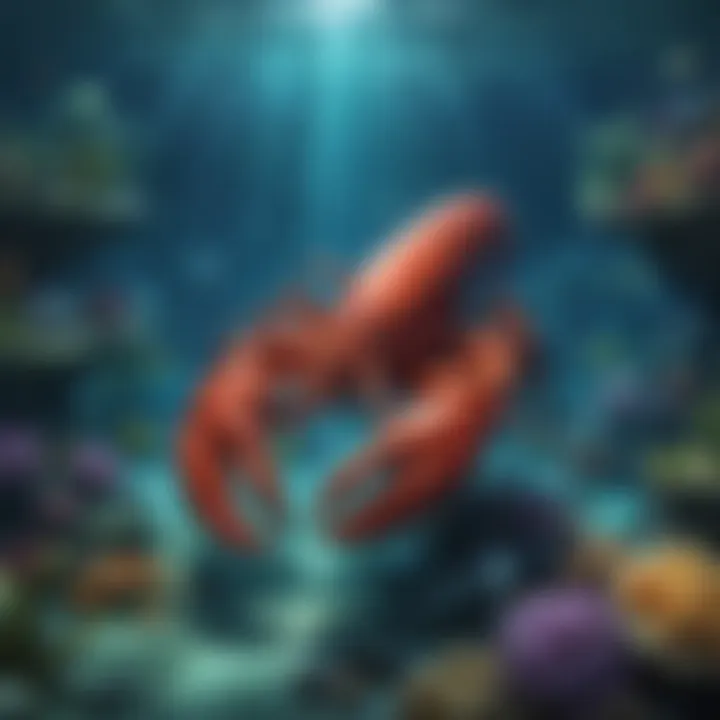 A vibrant representation of the Larry Lobster Free Slots theme featuring underwater elements.