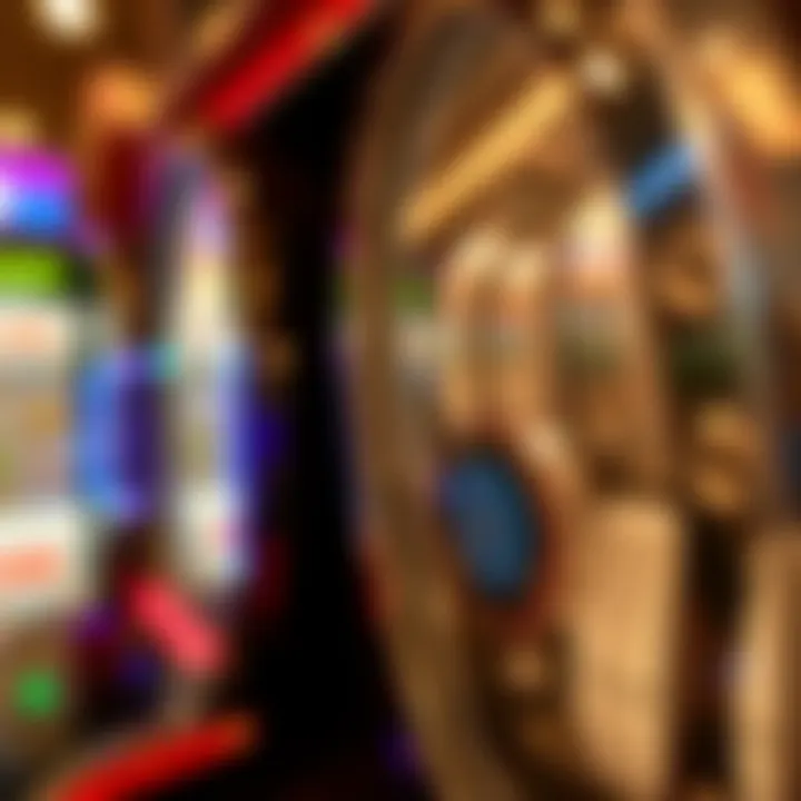 A close-up view of a midway slot's intricate mechanics and functionality