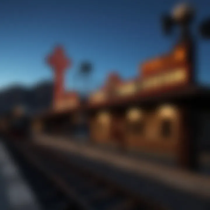 Vintage photograph of the original Las Vegas train station