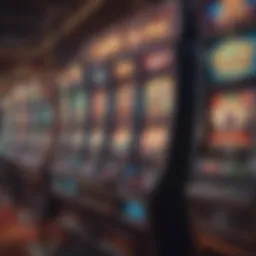 Visual representation of online slot machines with vibrant graphics