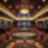 Interior view of the Soaring Eagle Poker Room showcasing the gaming tables