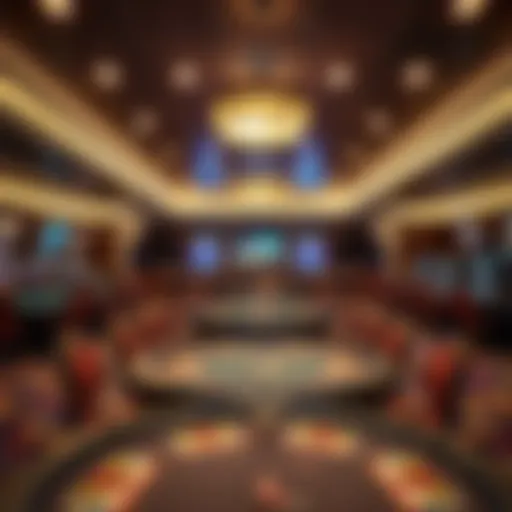 Interior view of the Soaring Eagle Poker Room showcasing the gaming tables