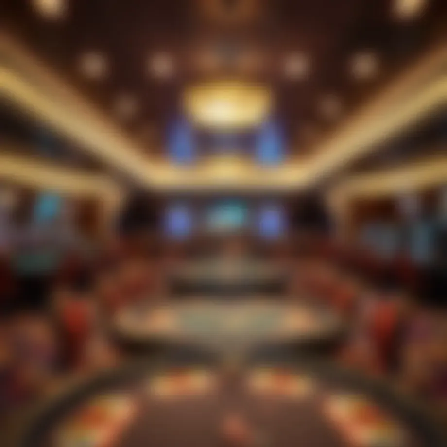 Interior view of the Soaring Eagle Poker Room showcasing the gaming tables