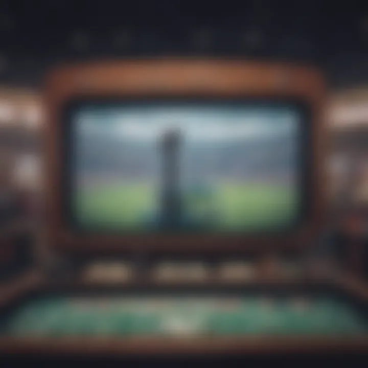 A digital display showing live Super Bowl odds and betting options in Las Vegas.