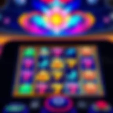 Mobile slot game interface showcasing vibrant graphics