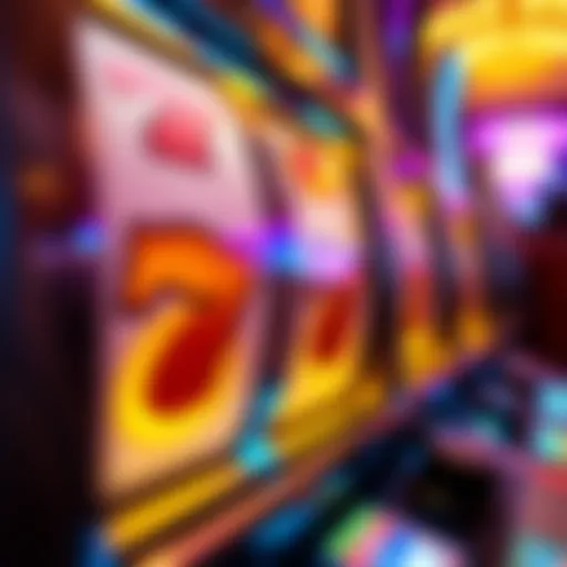 A close-up of a vibrant slot machine showcasing the golden jackpot symbol