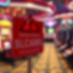 A warning sign symbolizing online scams