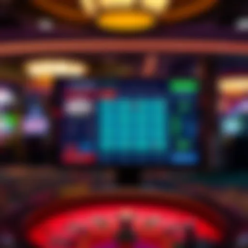 Strategic gambling decisions displayed on a digital interface