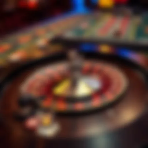 Detailed view of the American roulette layout showcasing its unique features