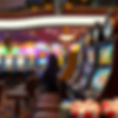 An array of diverse slot game themes displayed in a casino setting