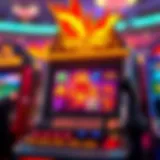 A captivating volcano slot machine with vibrant graphics