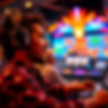 A player enjoying a thrilling volcano slots game